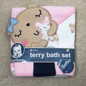 Baby Gerber 4 Piece Terry Bath Set
